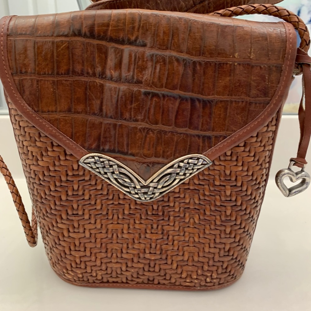 Brighton small braided leather purse